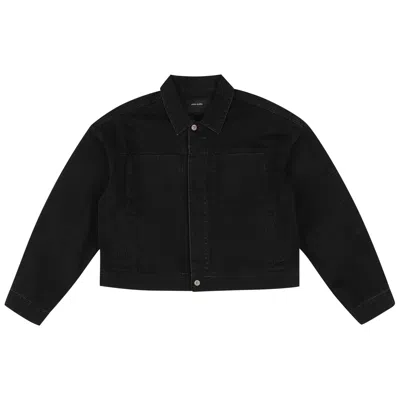 Pre-owned Entire Studios Gem Denim Jacket 'magnetite'