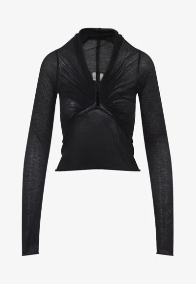 Rick Owens Allanah Long Sleeves Top Women In Black