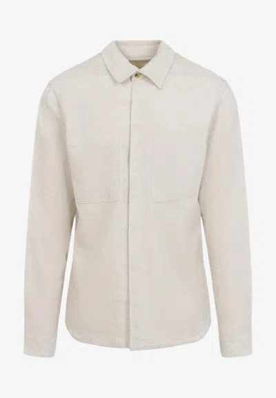 Rick Owens Work Shirt With Buttoned Cuffs And Chest Pockets In Multi