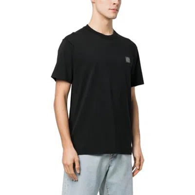 Stone Island Pisato Effect Logo Patch T-shirt 'black'
