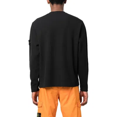 Stone Island Ribbed Fleece Sweatshirt 'black'