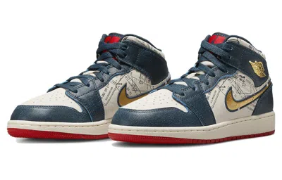 Air Jordan (gs)  1 Mid Se 'take Flight' In Blue