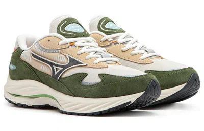 Mizuno Sports Style Wave Rider 'white Green' In Multi