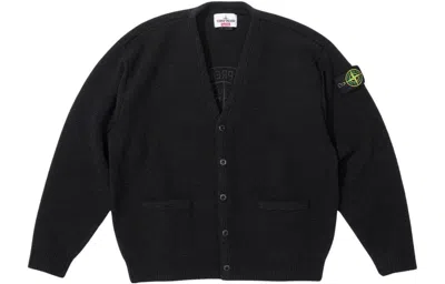 Supreme X Stone Island Fw23 Week10 Boucle Cardigan Jacket 'black'