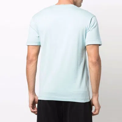 Stone Island Logo Patch T-shirt 'aqua' In Blue