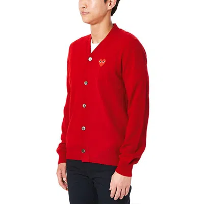 Comme Des Garçons Play Comme Des Garcons Play Cardigan Red Emblem 'red'