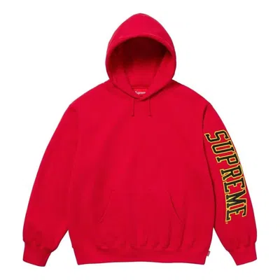 Supreme Sleeve Arc Hooded Sweatshirt 'red Yellow Black'
