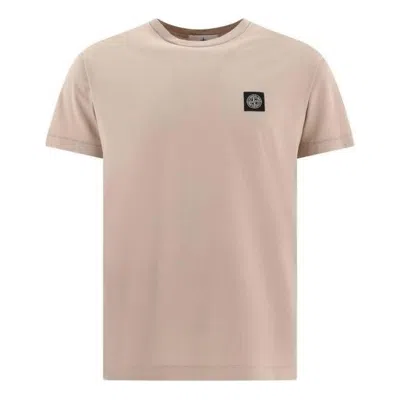 Stone Island Logo Patch T-shirt 'dove Grey' In Neutral