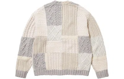 Supreme Fw23 Week3 Patchwork Cable Knit Cardigan 'beige'