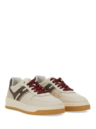 Hogan H630 Leather Sneakers In Neutral