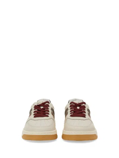 Hogan H630 Leather Sneakers In Neutral