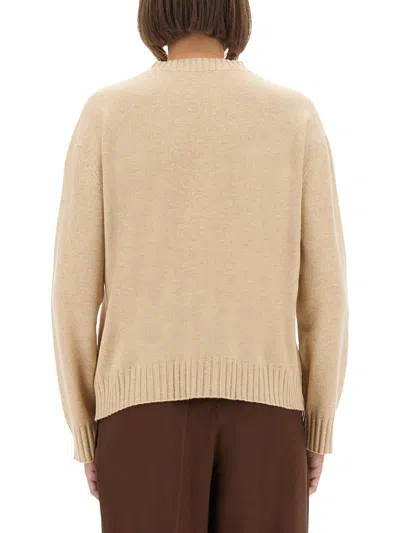 Fabiana Filippi Beige Wool Blend Sweatshirts In Neutral