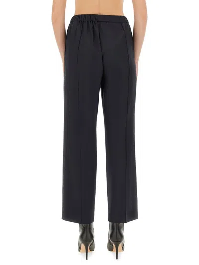 Fabiana Filippi Straight Leg Pants With Refined Silhouette In Black