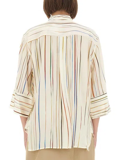 Paul Smith Camicia Signature Stripe In Neutral