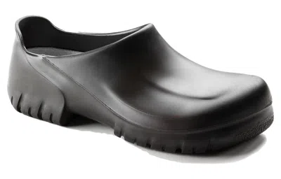 Birkenstock A 640 Pu Black Steel Toe Cap Clogs In Black