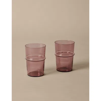 Ferm Living Mauve Boya Tall Tumbler Glasses Set Of Two