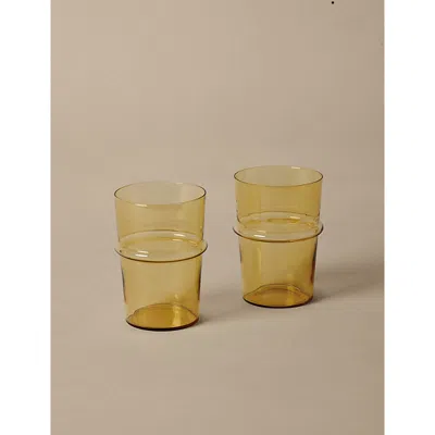 Ferm Living Yellow Boya Tall Tumbler Glasses Set Of Two