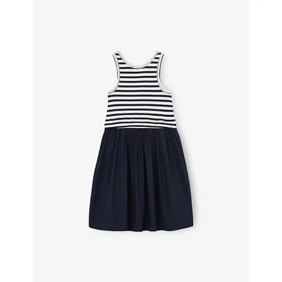 Reiss Girls' Striped Sleeveless Dress - Little Kid In Black