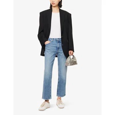 Paige Womens Costar Morgan Crop-leg Denim-blend Jeans