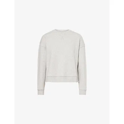 Weekend Max Mara Omens Light Grey Gerba Boxy-fit Cotton-blend Sweatshirt