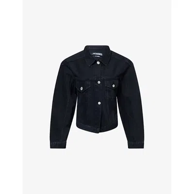 Jacquemus Womens Black La Veste Cotton Denim Jacket