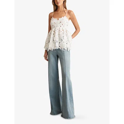 Reiss Womens Ivory Melody Cut-out Guipure-lace Cami Top