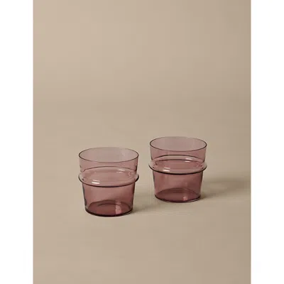 Ferm Living Mauve Boya Low Tumbler Glasses Set Of Two