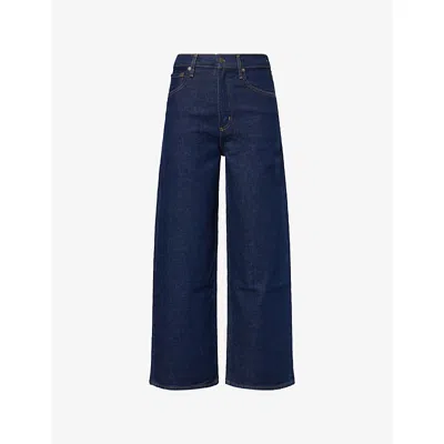 Agolde Womens Reissue (true Ind Rinse) Ren Wide-leg Stretch-denim Jeans