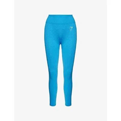 Gymshark Womens Blue Vital Sculpt Seamless Leggings Xl