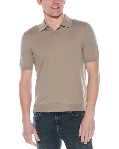 7 For All Mankind Polo Sweater In Brown