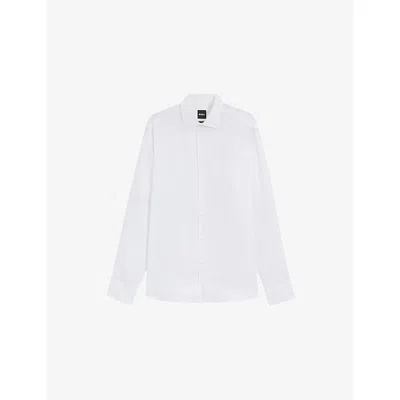 Hugo Boss Mens Boss Regular-fit Long-sleeve Stretch-linen Shirt