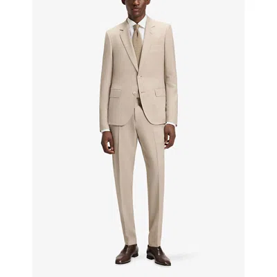 Hugo Boss Mens Boss Regular-fit Long-sleeve Stretch-linen Shirt