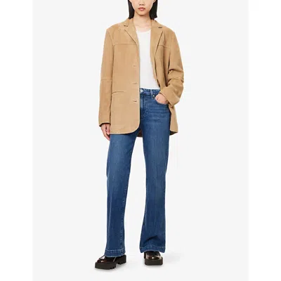 Paige Womens Sound Check Leenah Wide-leg Stretch-denim Jeans