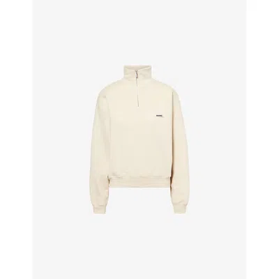 Jacquemus Womens Light Beige Le Camionneur High-neck Cotton Sweatshirt Xs In Neutral
