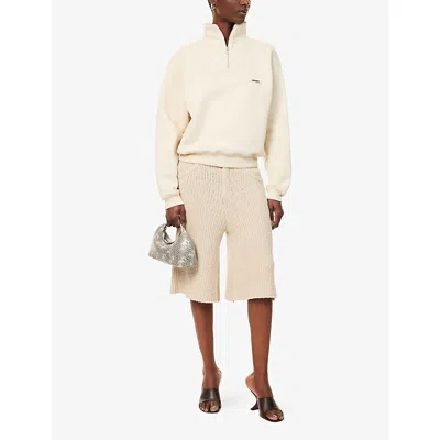 Jacquemus Womens Light Beige Le Camionneur High-neck Cotton Sweatshirt Xs In Neutral