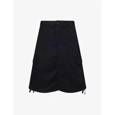 Carhartt Omens Black W' Kingston Flap-pocket Cotton-twill Mini Skirt