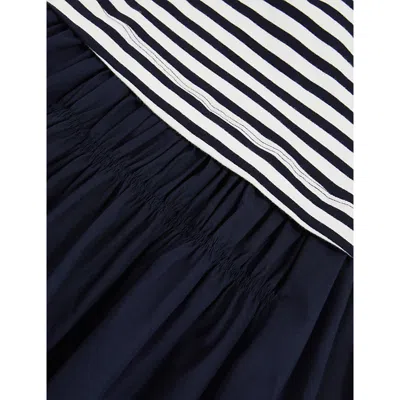 Reiss Girls' Striped Sleeveless Dress - Little Kid In Blue
