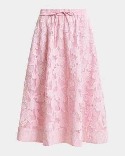 Essentiel Antwerp Heast Floral-embroidered Midi Skirt