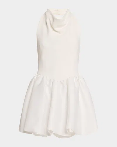 Self-portrait Crepe Bubble-hem Halter Mini Dress