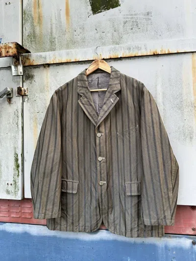 Pre-owned Comme Des Garcons X Comme Des Garcons Homme Plus Ad1998 Comme Des Garcons Homme Plus Striped Jacket