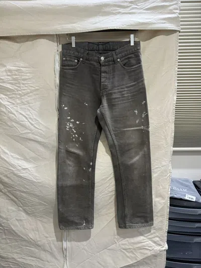 Pre-owned Helmut Lang 1990s Charcoal Grey Painter Denim Classic Cut 28