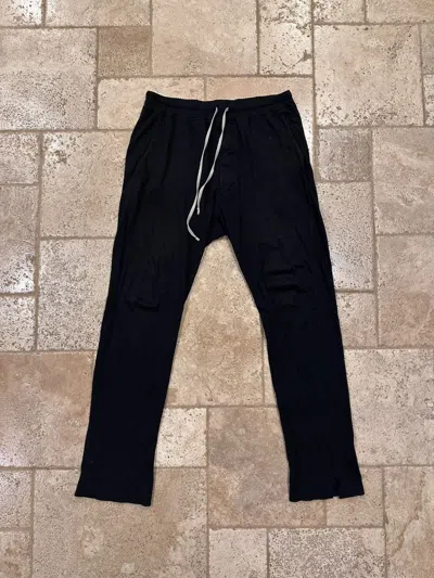 Pre-owned Rick Owens X Rick Owens Drkshdw Black Drawstring Cotton Trousers Pants