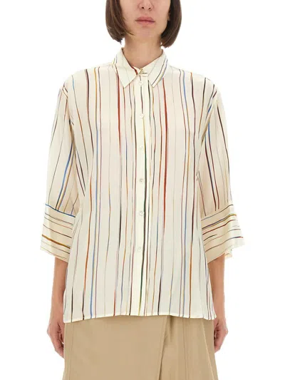 Paul Smith Camicia Signature Stripe In Neutral