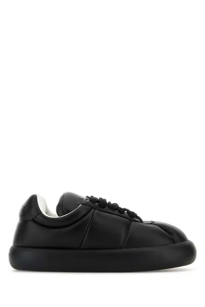 Marni Padded Leather Sneakers With Flat Rubber Sole
