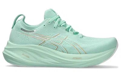 Asics Gel-nimbus 26 Wide 1012b602-300 Womens 5.5 Mint Tint Running Shoes Zpo3052