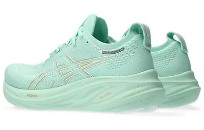 Asics Gel-nimbus 26 Wide 1012b602-300 Womens 5.5 Mint Tint Running Shoes Zpo3052