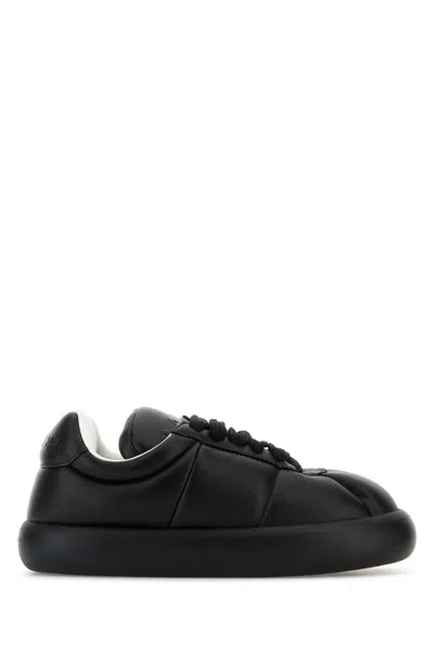 Marni Padded Leather Sneakers With Flat Rubber Sole