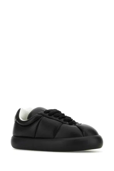 Marni Padded Leather Sneakers With Flat Rubber Sole