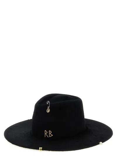 Ruslan Baginskiy Chain Strap Fedora Hats Black In Black