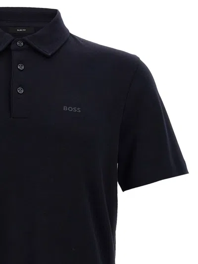 Hugo Boss Blue Palosh 30 Polo Shirt In Black